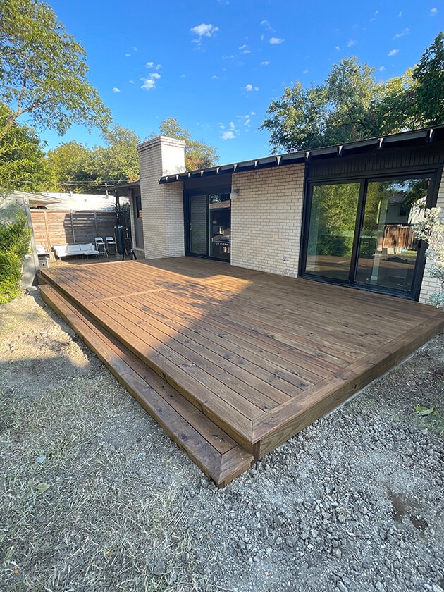 low to grade deck builders