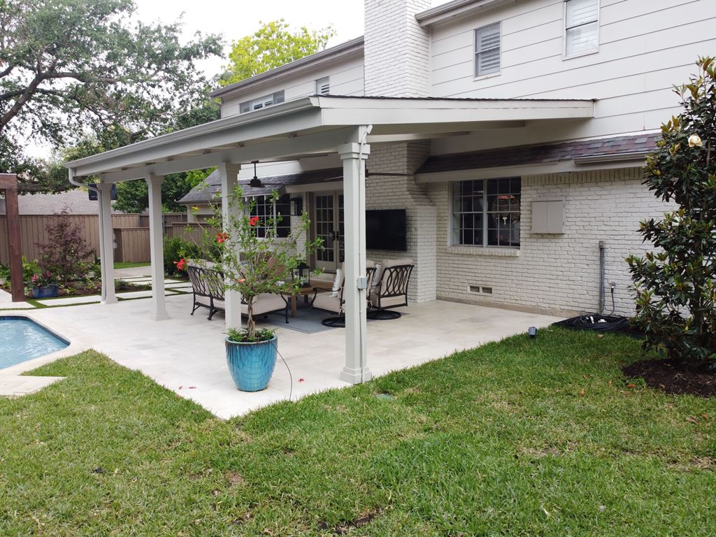 Travertine patio
