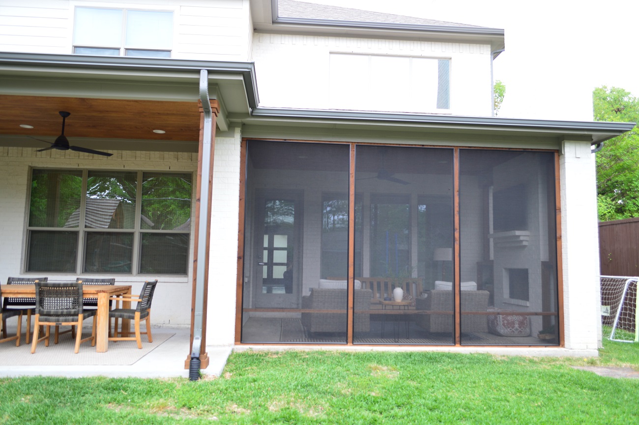 Custom covered and screened patio