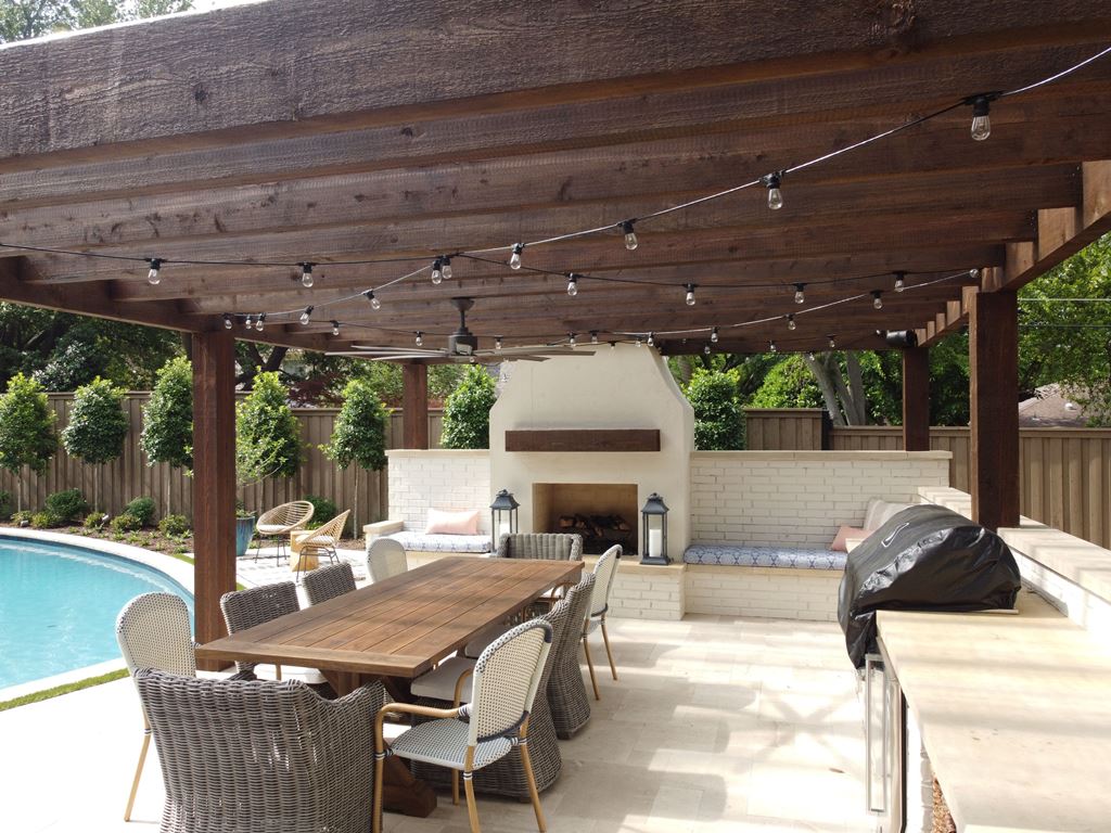 Travertine patio