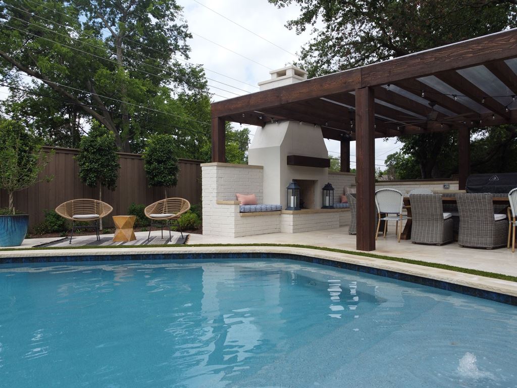 Travertine patio