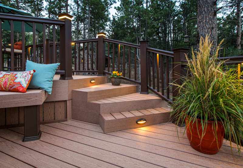 Well lit stairs