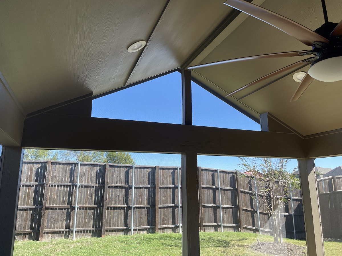 Gable End Details Fate TX Screened Porch