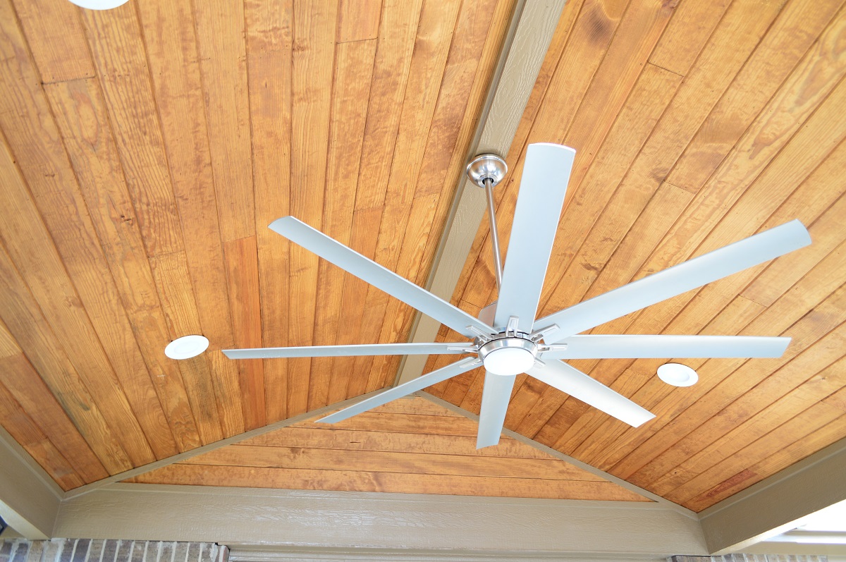 inside of covered patio roof