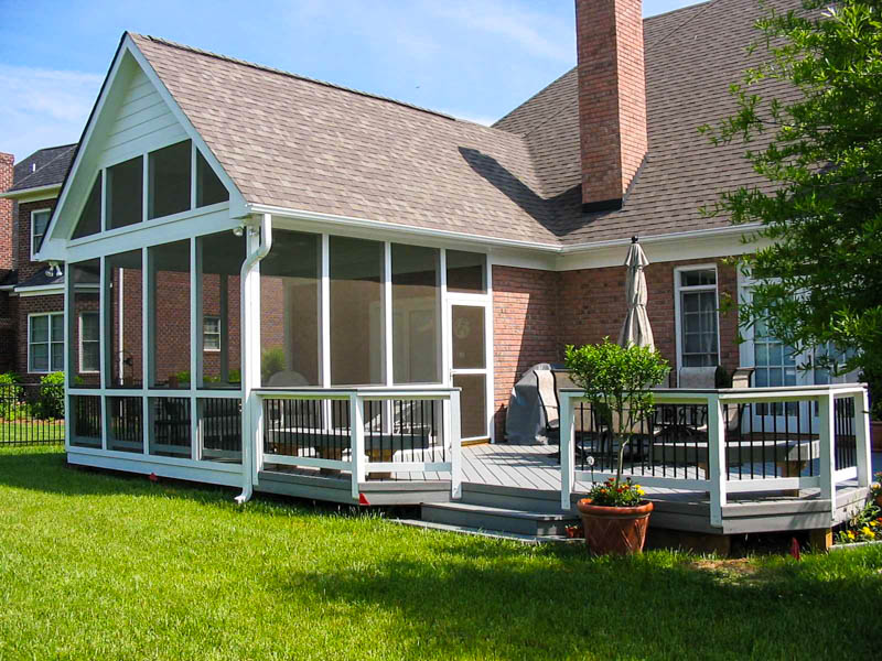 Screen Porch with Fireplace