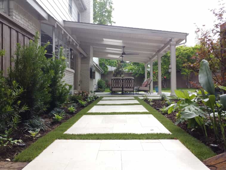 Outdoor Living space with lots of Greenery
