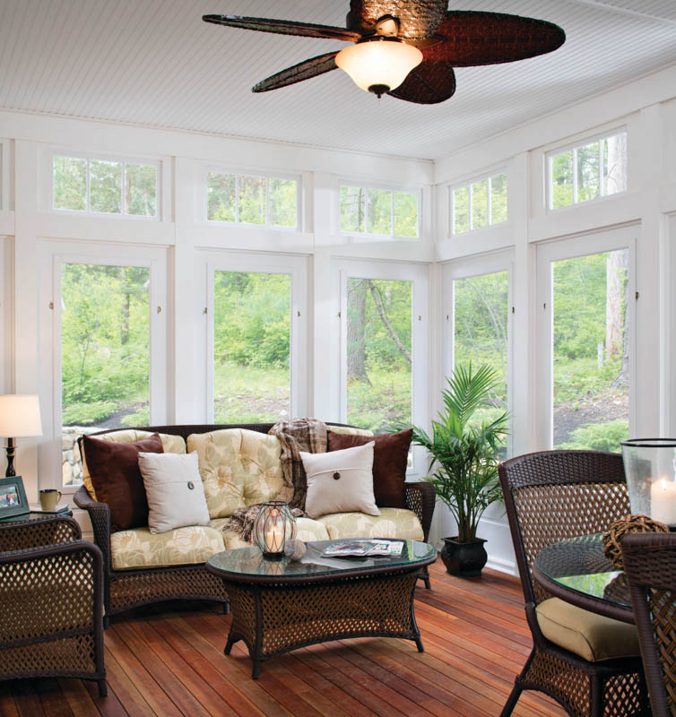 three season sunroom with entertainment area