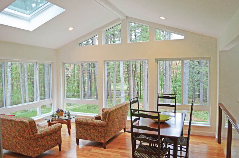 three season sunroom with entertainment area