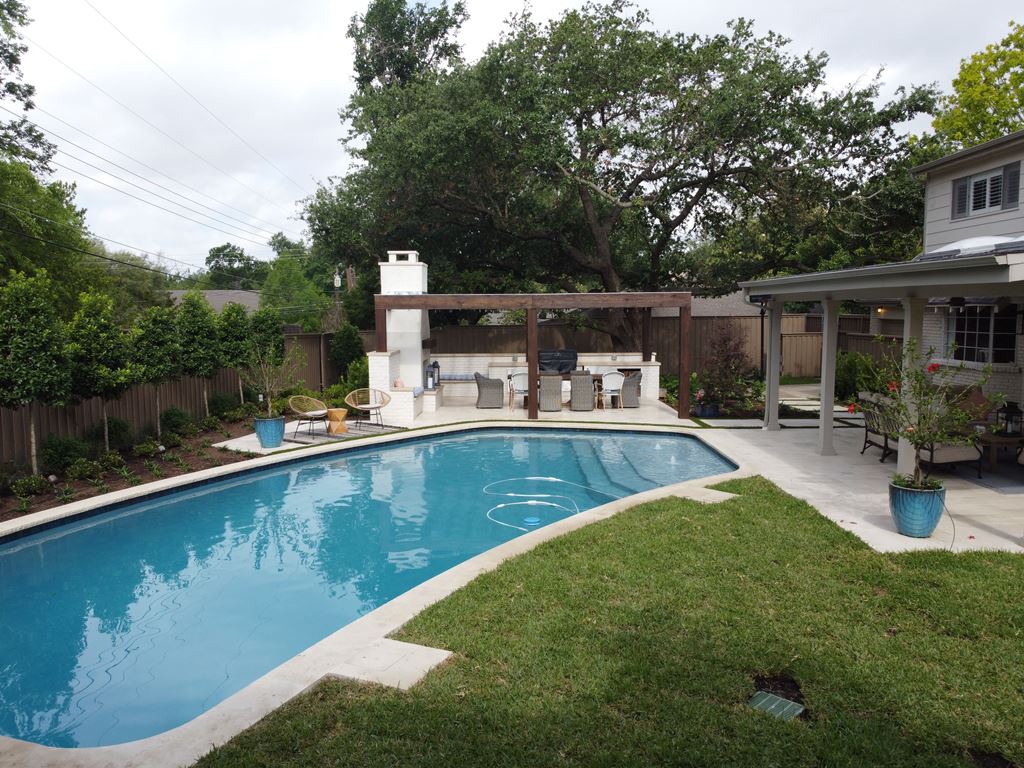 Travertine patio