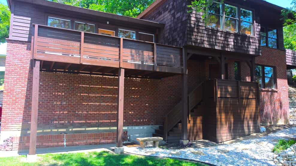 Wooden Deck in Tarrant County with Custom Wooden Railing