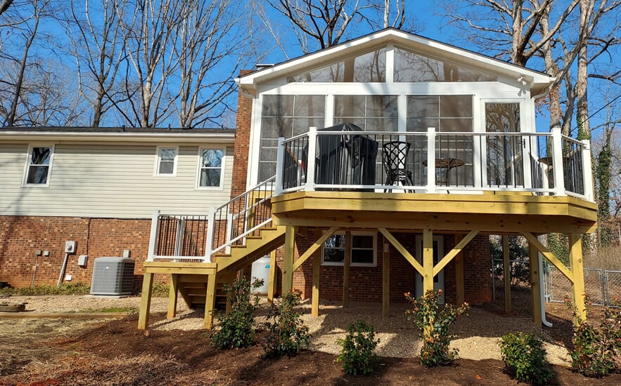 Winston Salem 3-season room and deck design by Archadeck