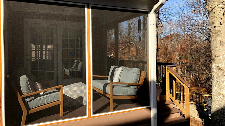 Custom screened porch