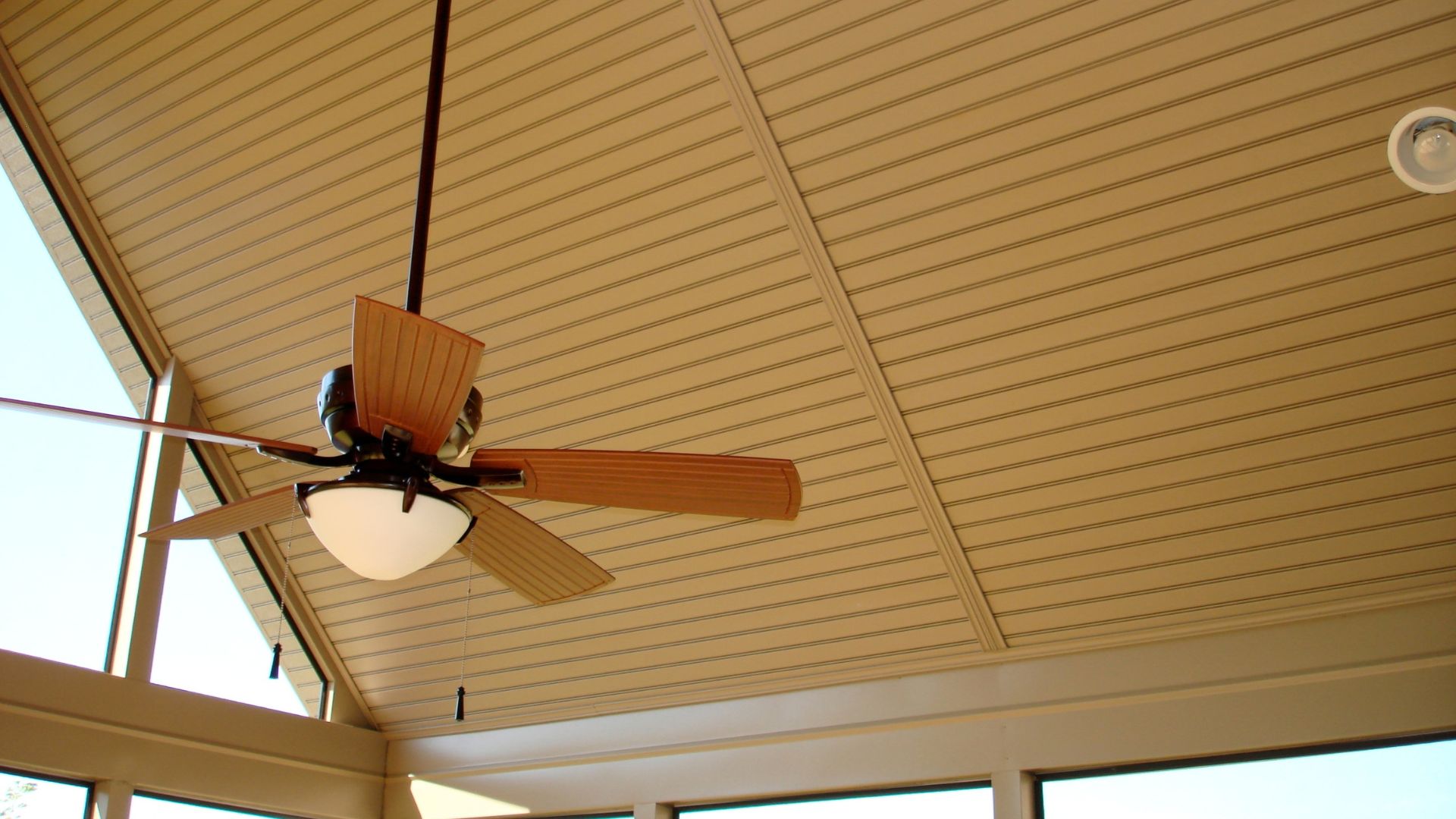 Beaded vinyl ceiling finish