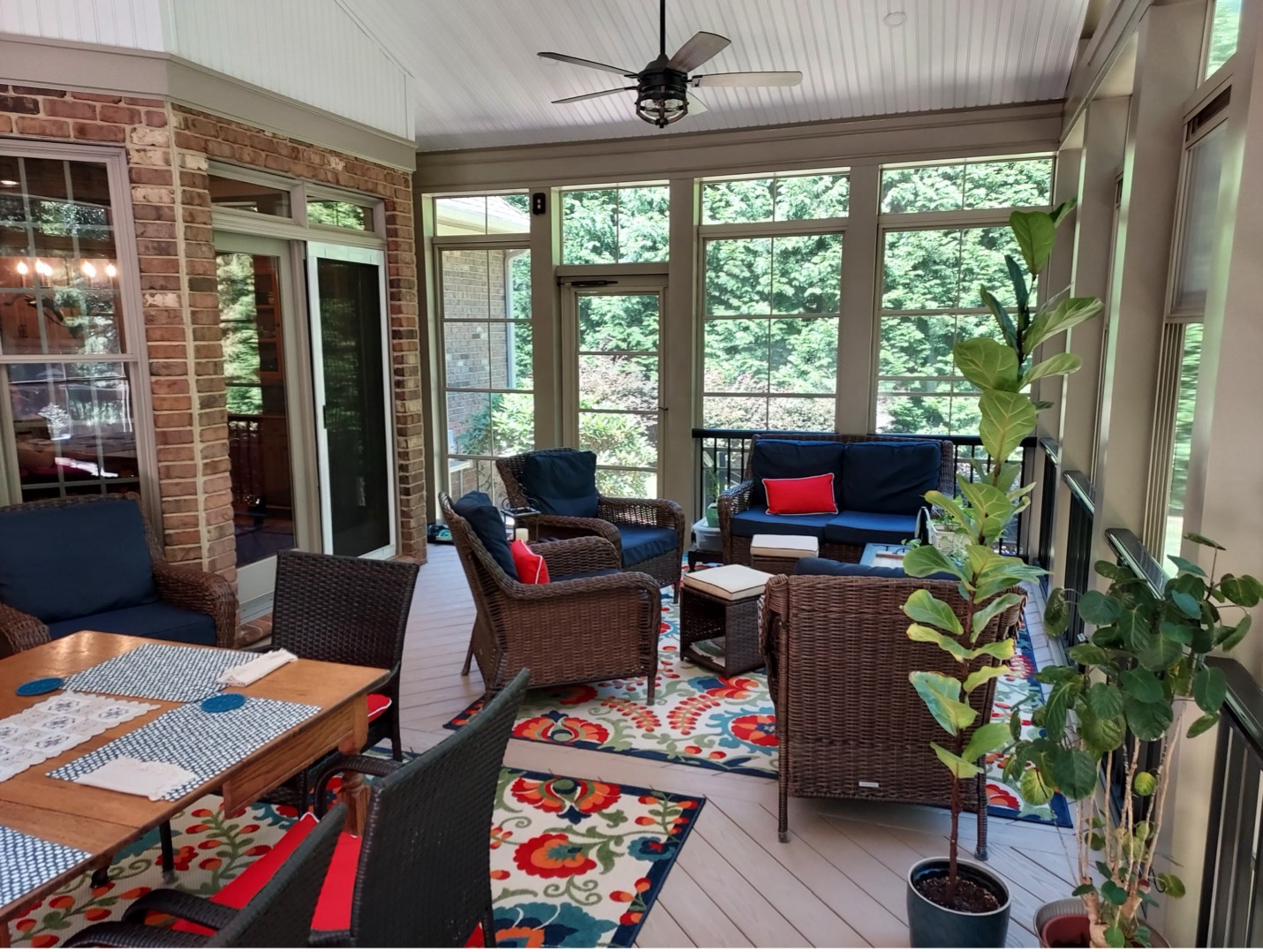 interior images of three season room piedmont triad nc