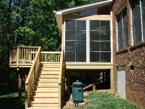 Deck and sunroom