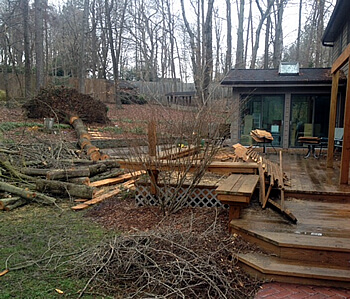 Storm Damage To High Point Pergola 1)