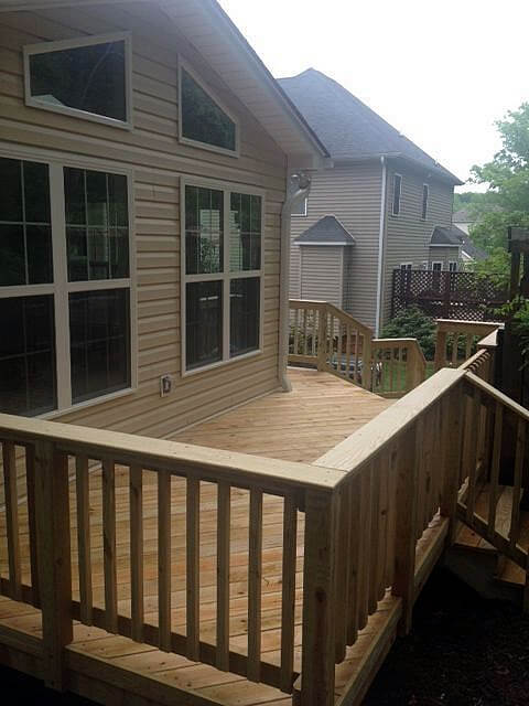 wood deck and sunroom Lewisville NC