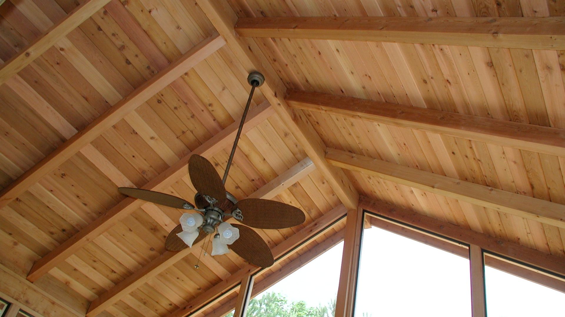 Cedar porch ceiling option