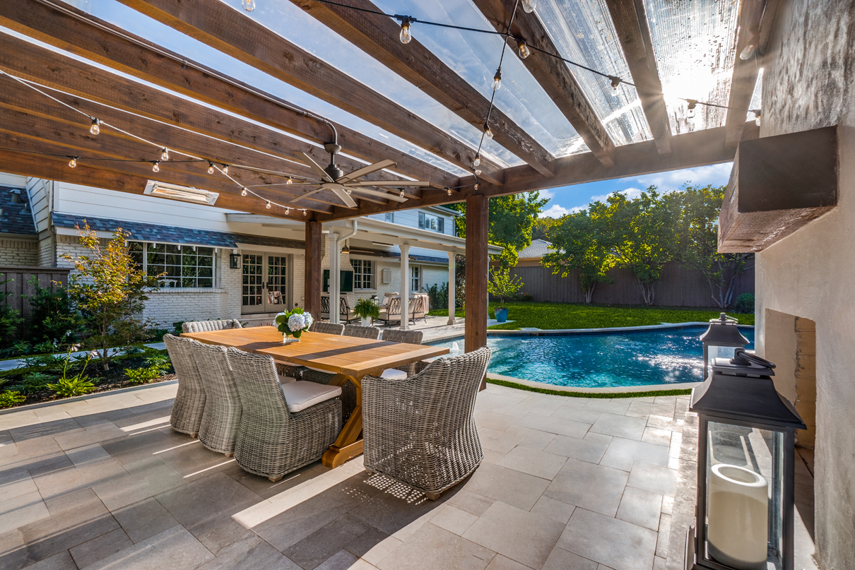What do you call an outdoor living room?