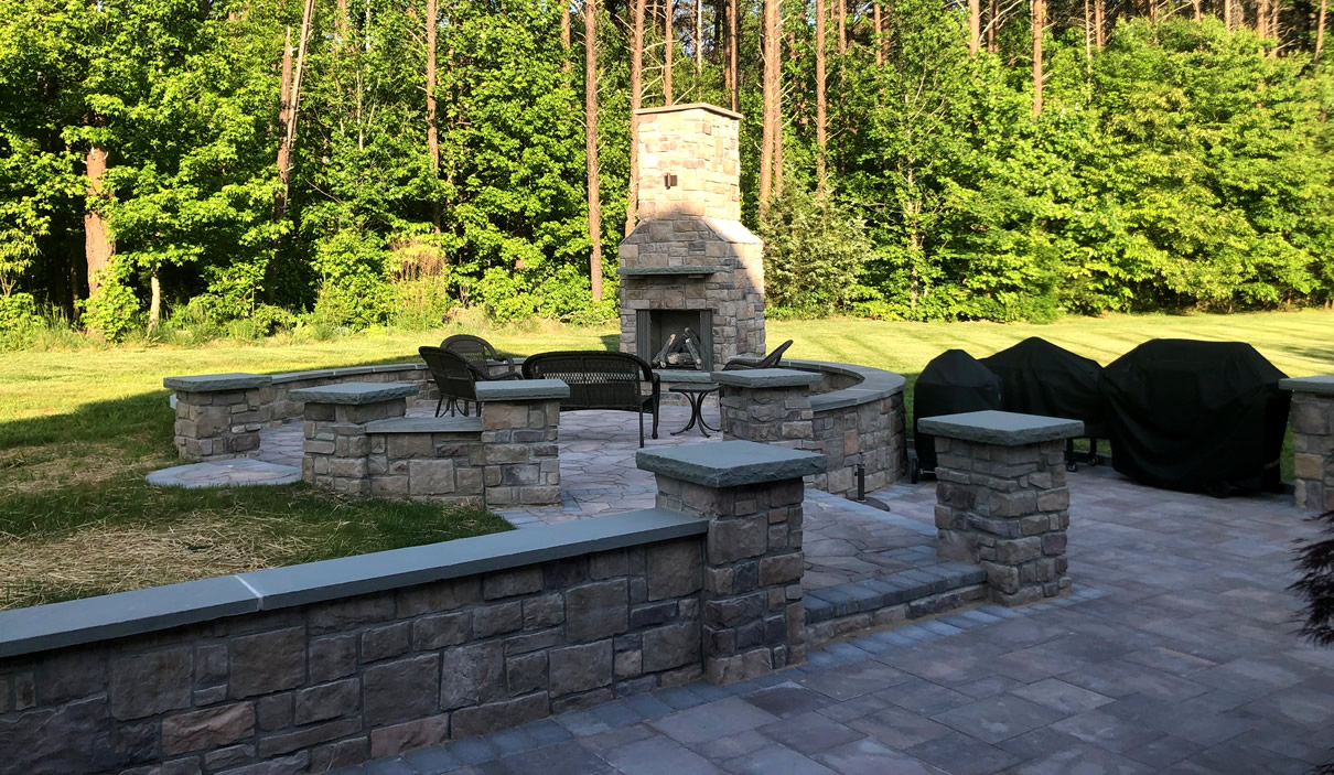 custom fireplace area