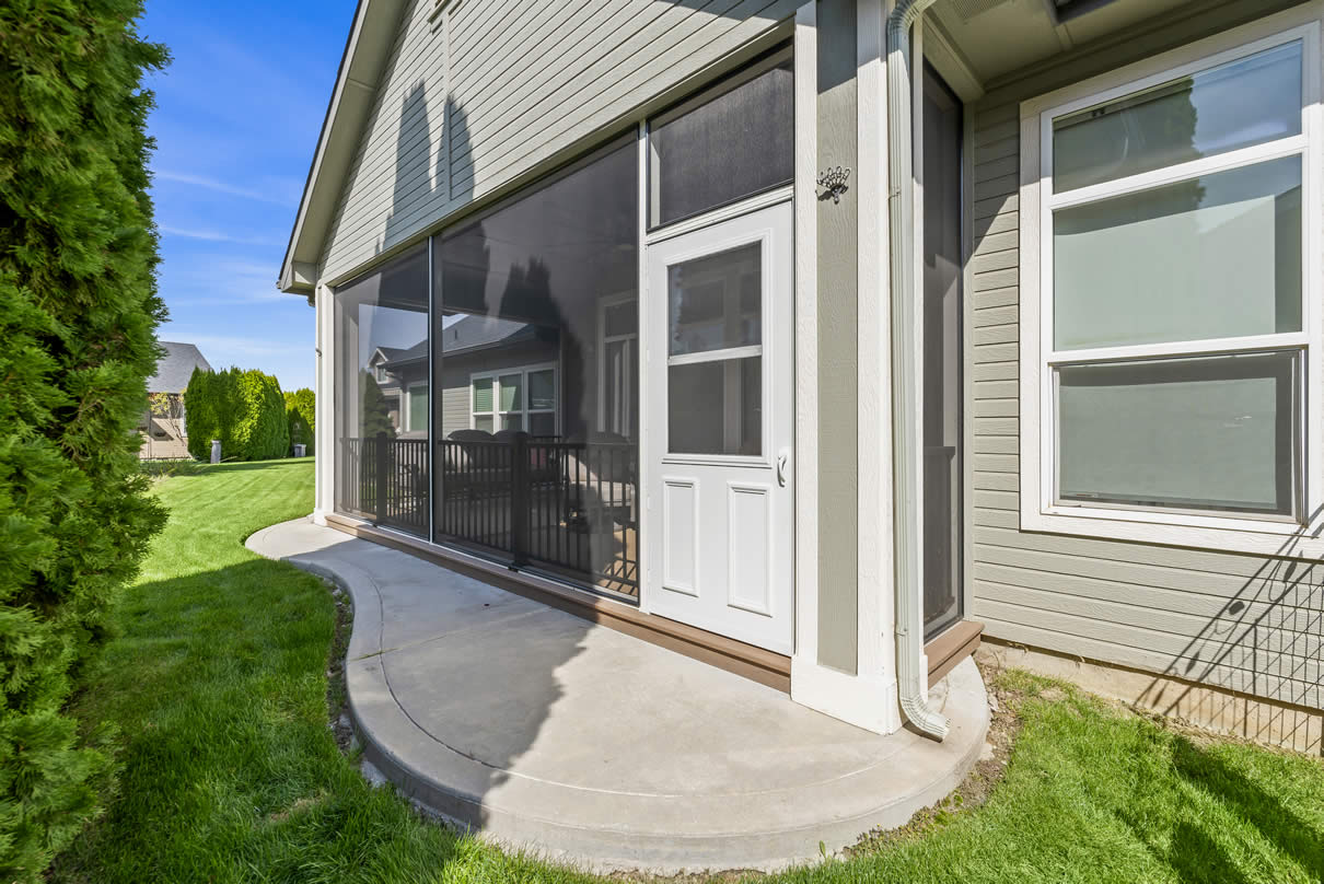 screened porch built on existing patio