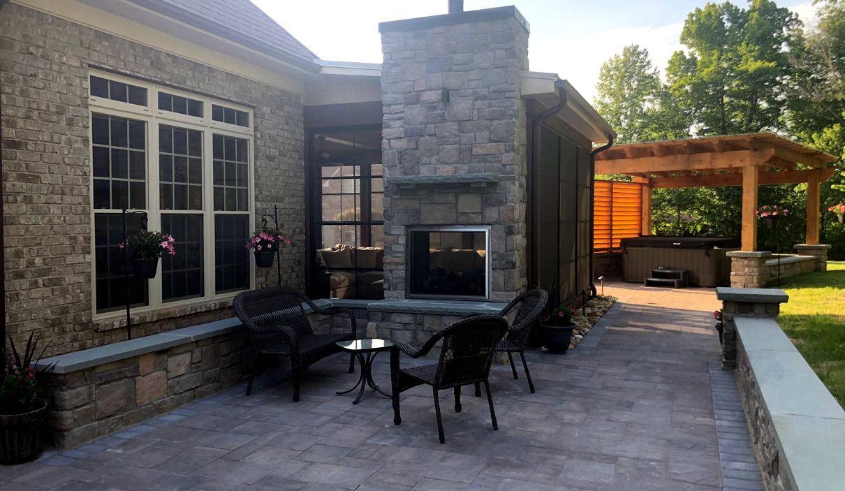 custom outdoor fireplace
