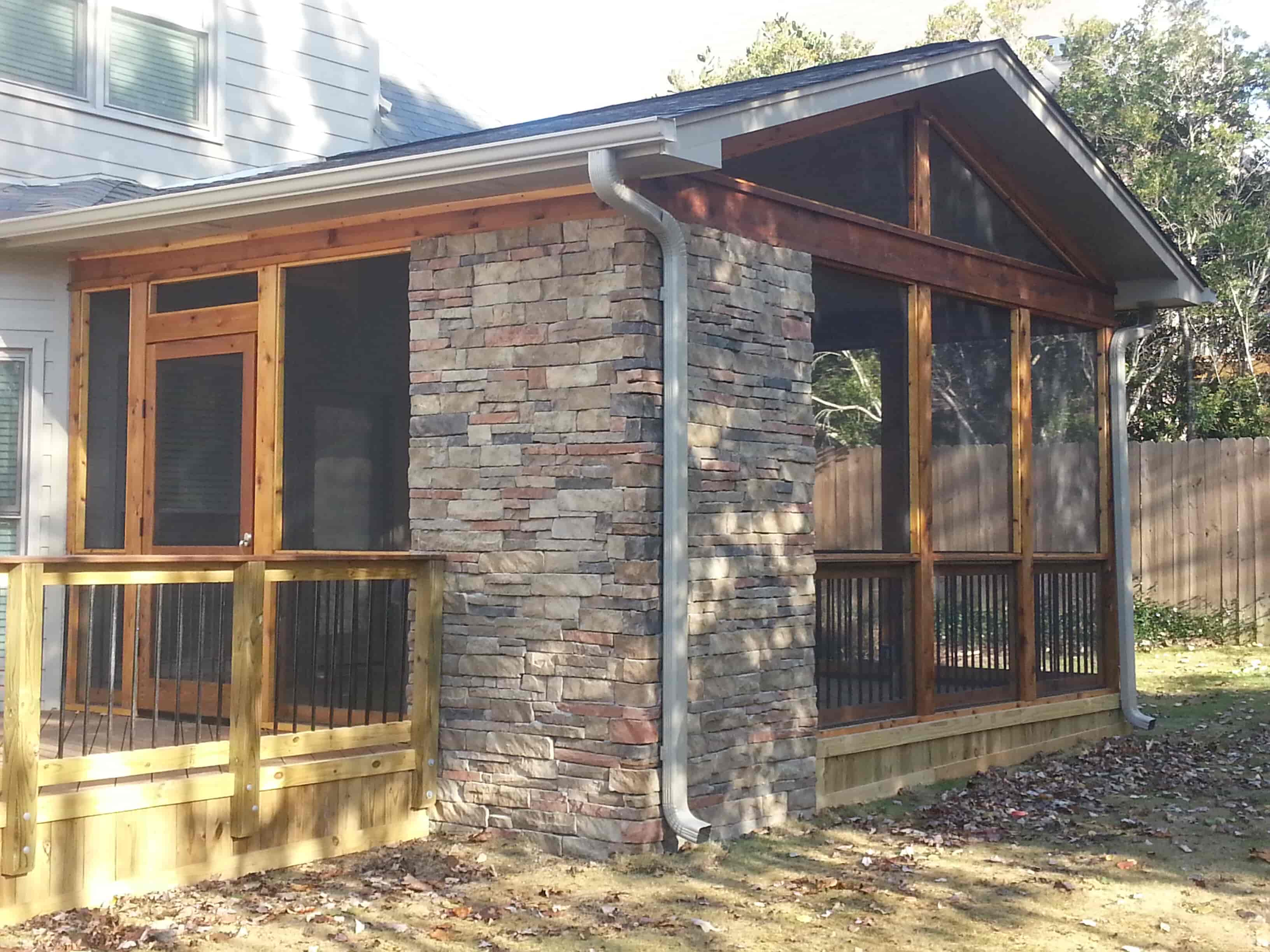 Cedar Porch Fire Place