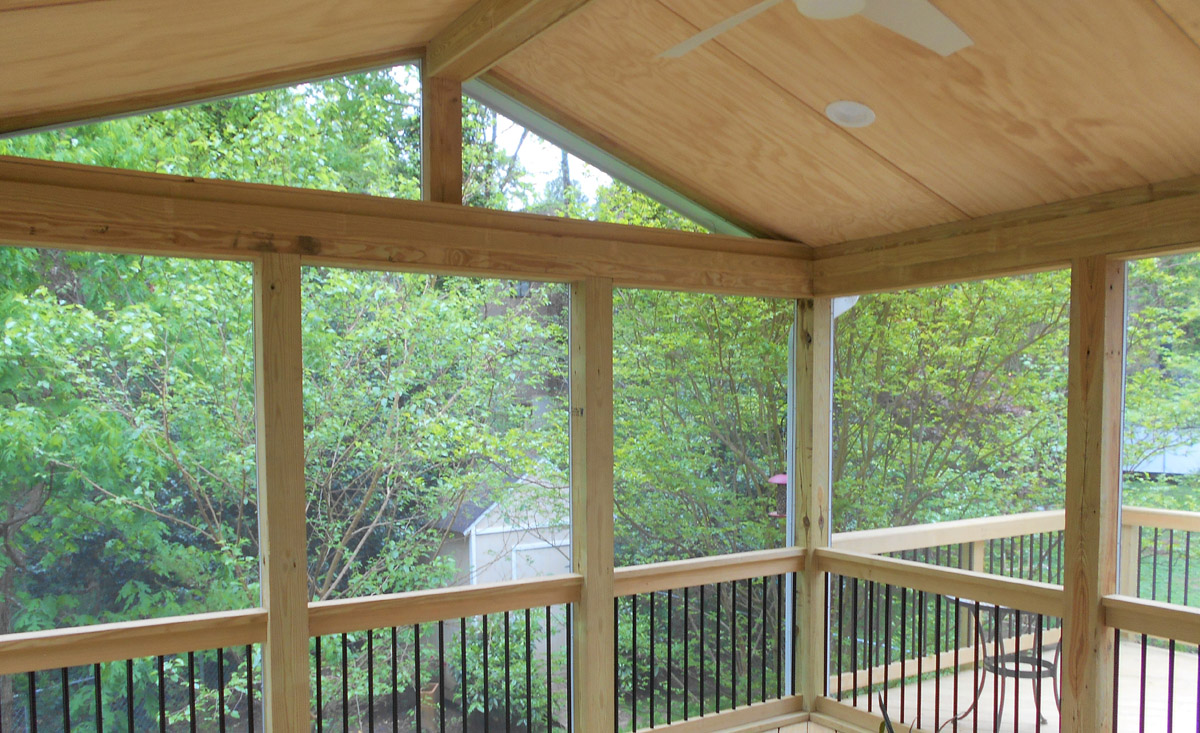 A Raleigh Elevated Screened Porch and Deck Proved to Be the Best Solution for a Challenging Terrain