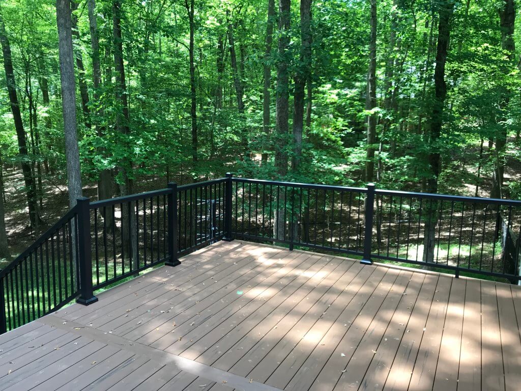Black aluminum railings