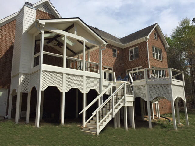 Durham Deck Three Season Room and Fireplace