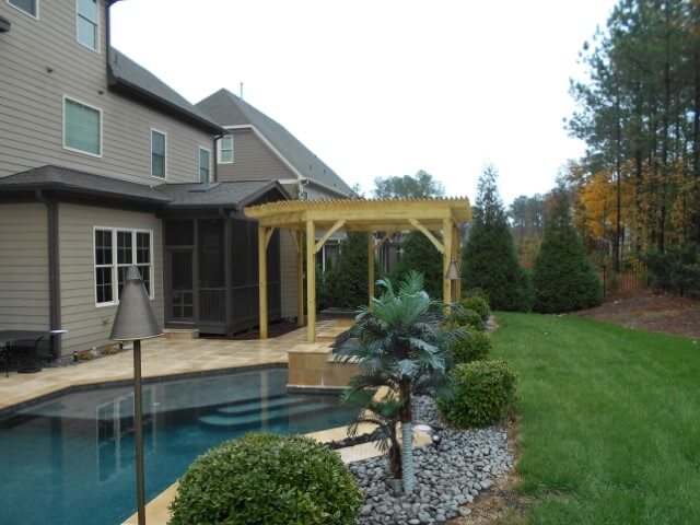 Modern Spa Retreat Backyard in Raleigh
