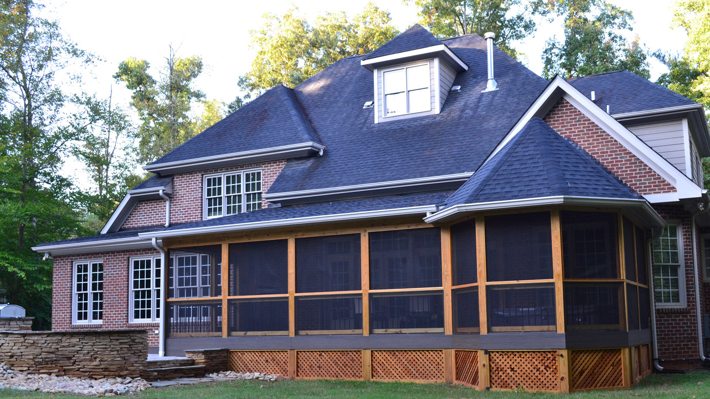 custom porch roofline