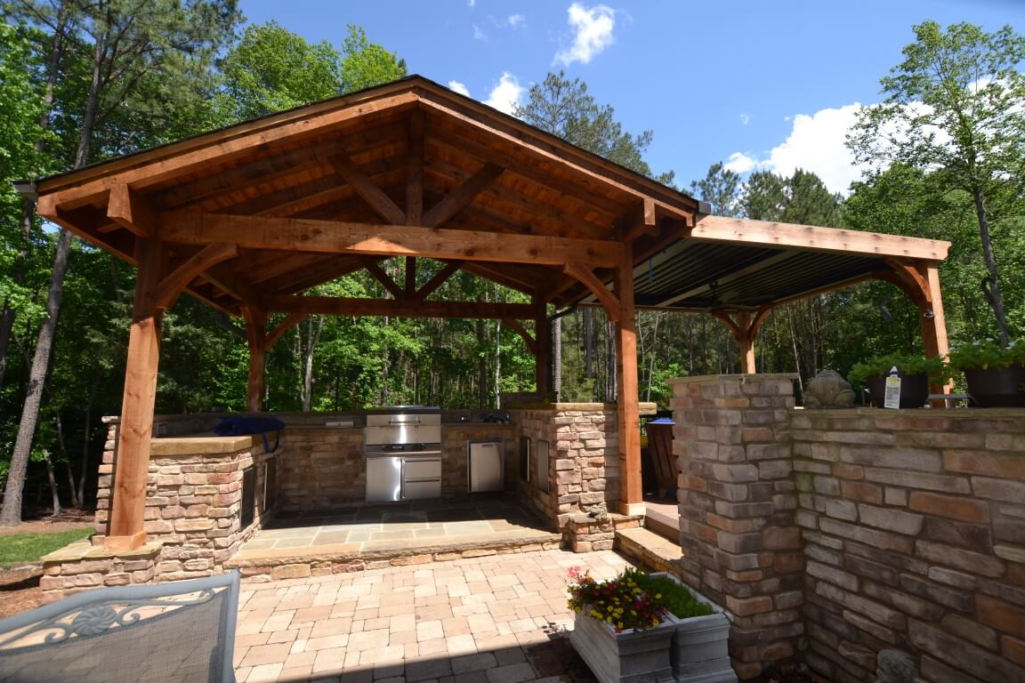 rustic covered porches are popular in Raleigh