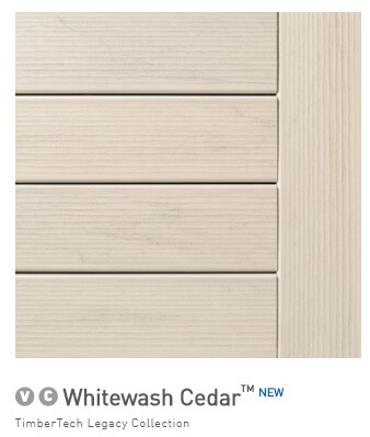White wash cedar decking