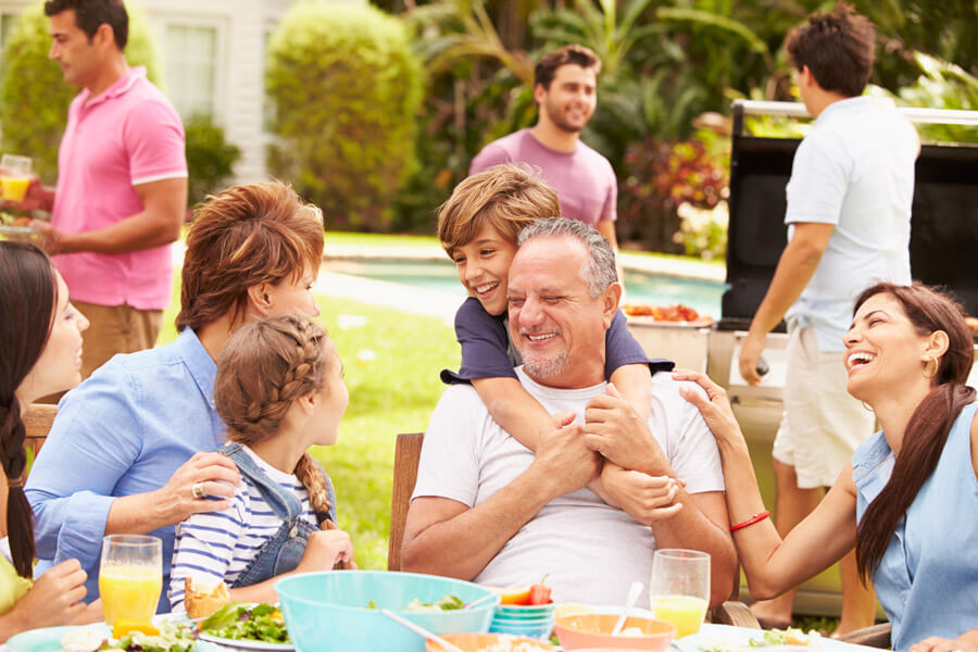 outdoor space for entertaining family and friends