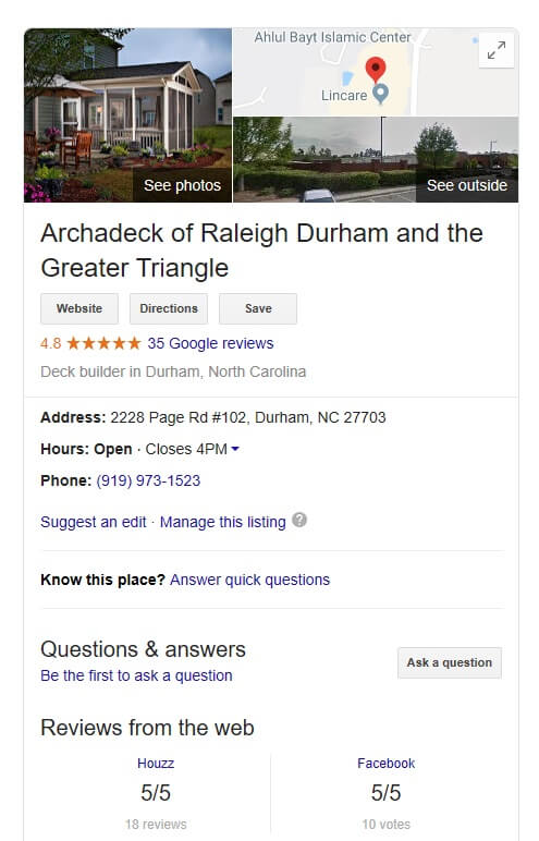 Archadeck of Raleigh Durham and the Greater Triangle