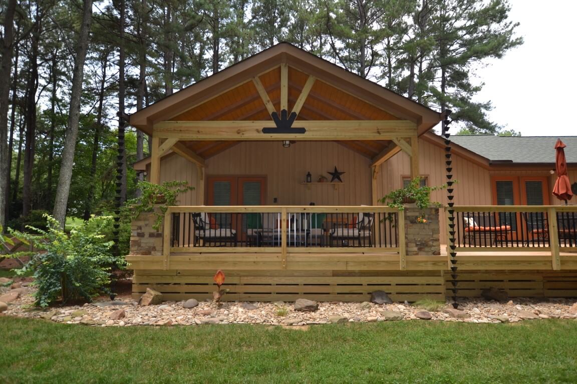 backporch with a rustic mountain retreat feeling