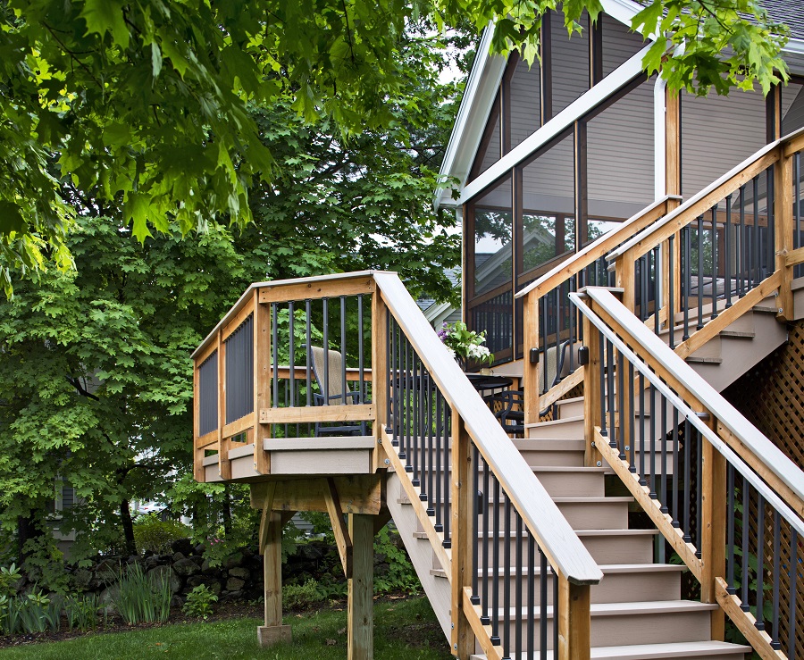 Beautiful Example of a Deck to Screened Porch Conversion.