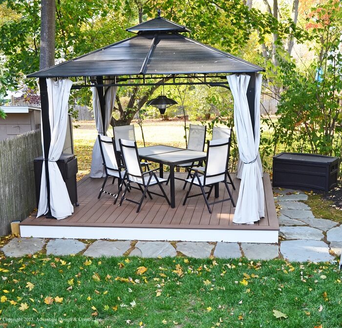 Freestanding deck and porch addition
