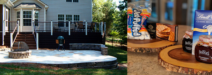 Outdoor Fire Pit and Smore Supplies