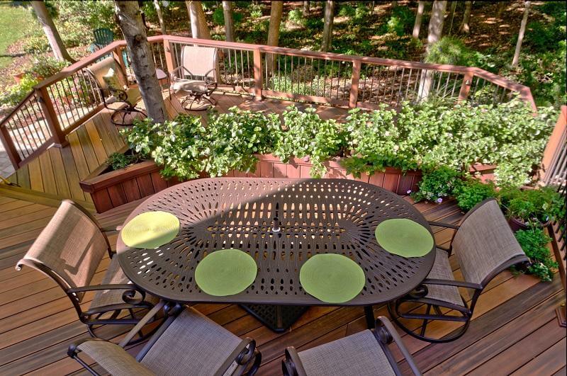 Multi-level deck and seating area