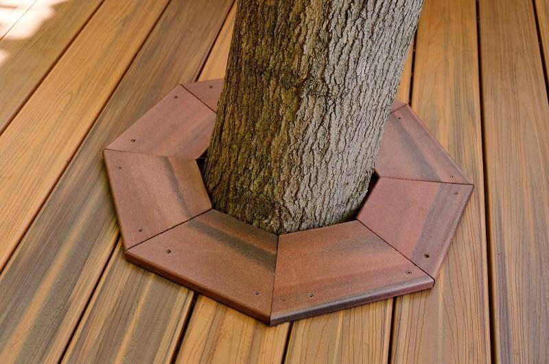 Deck built around a tree