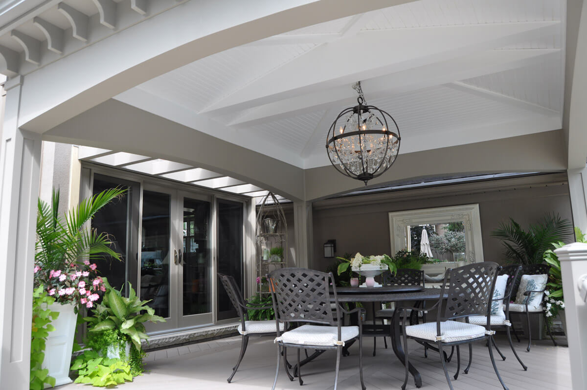 Custom outdoor living porch