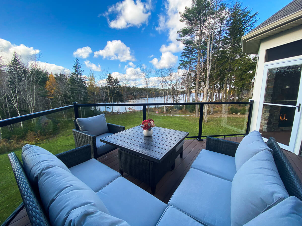 Landscape and Patio Furniture on Composite Deck