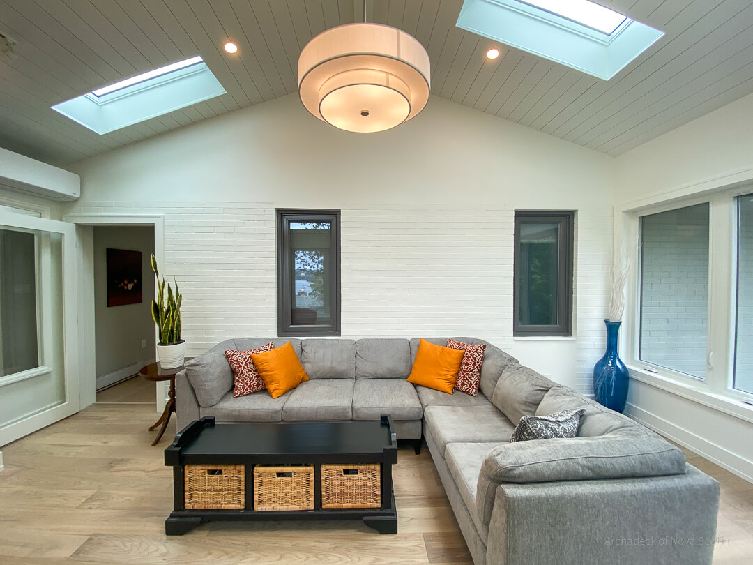 sunroom with couch