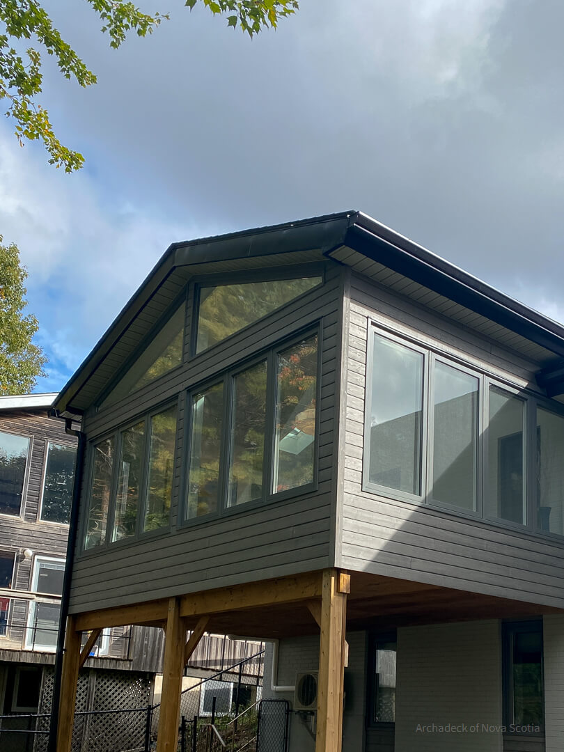 outdoor view of sunroom