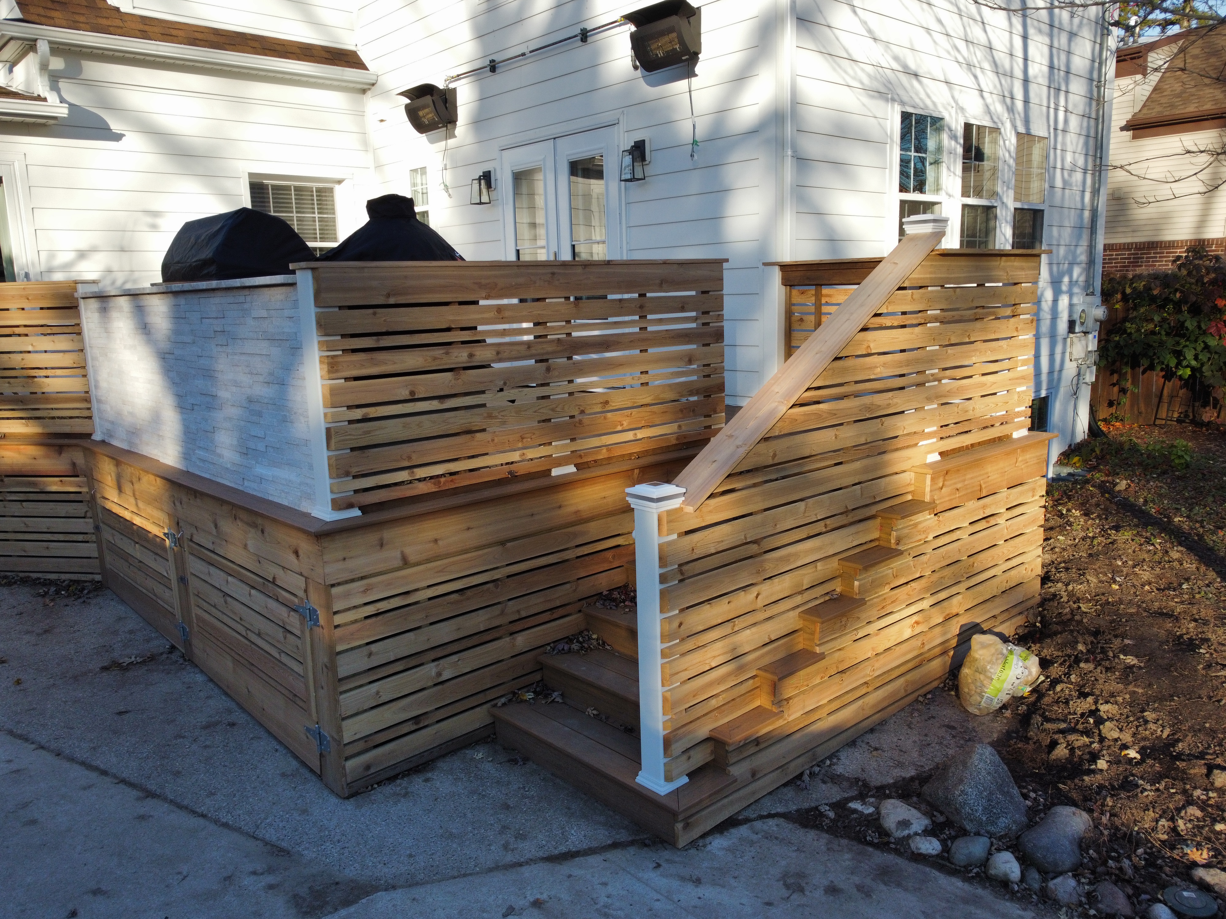 Deck with Cedar Railing