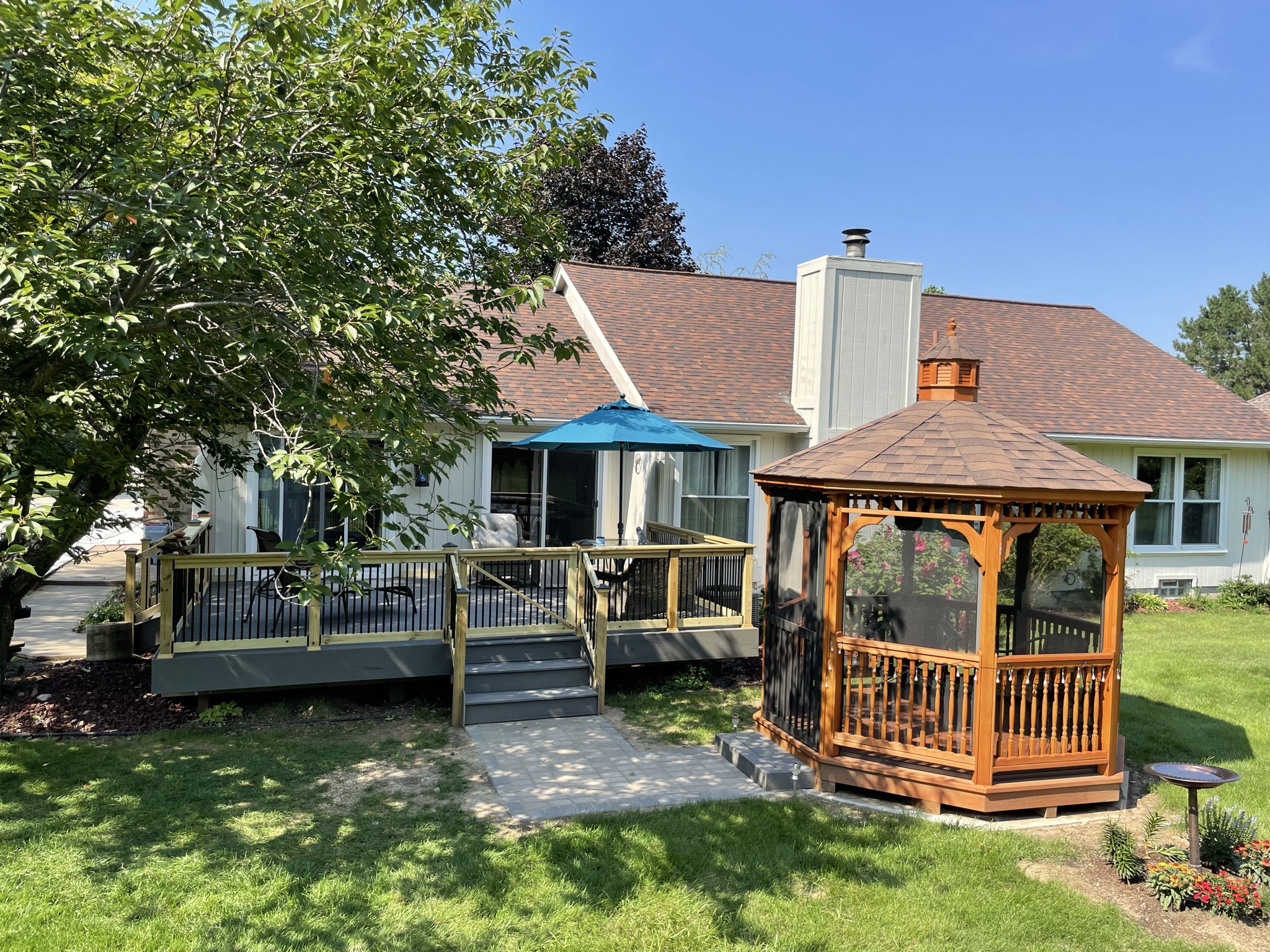 deck and pavillion