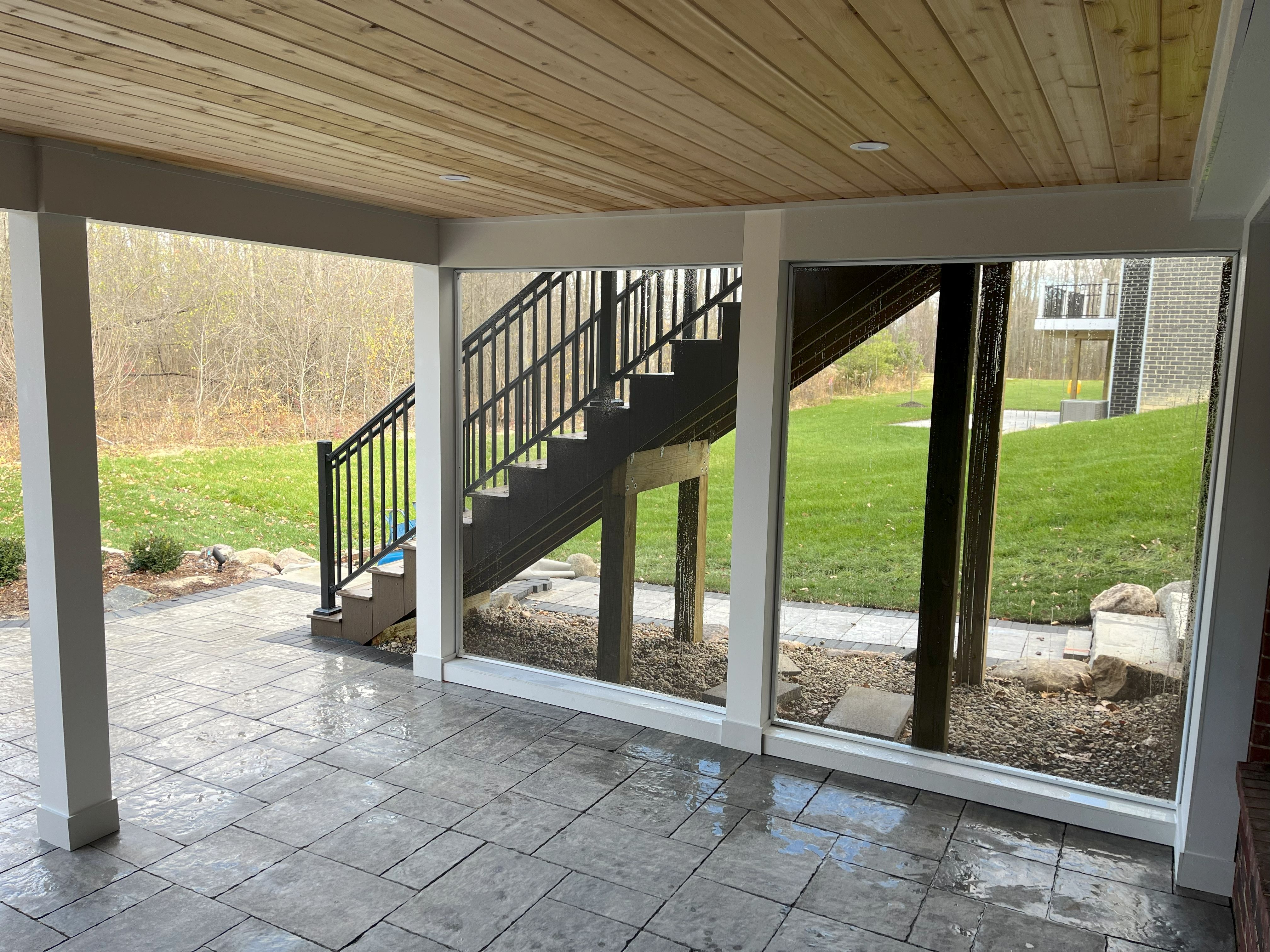 under porch