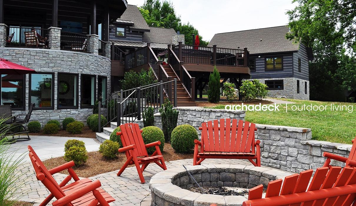 fire pit on patio